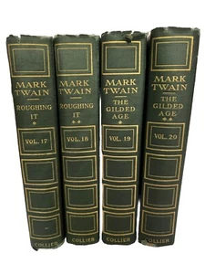 Set of 4 THE WRITINGS OF MARK TWAIN - Editions 17-18-19-20 COLLIER @1913-15 - Imagen 1 de 12