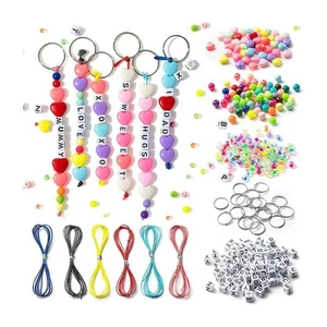 286Pcs DIY Keychain Making Craft Kits,Beads for Jewelry Making Set Supplies2719 - Picture 1 of 6