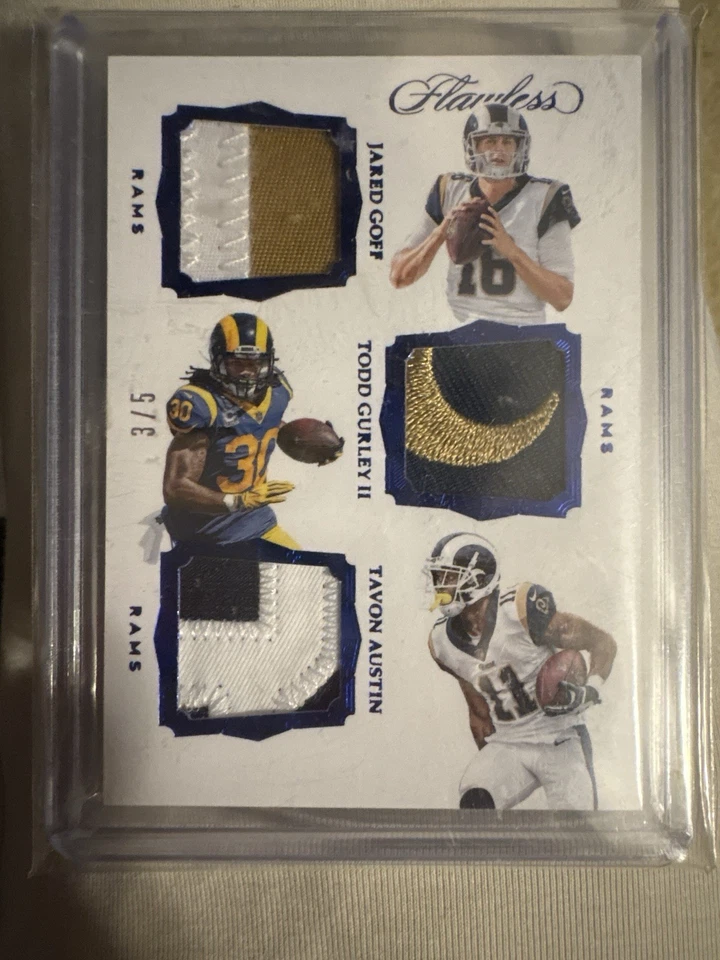Panini Flawless Triple Jared Goff Todd Gurley Tavon Austin 2017 TP-GGA/15 Foto 1 de 2