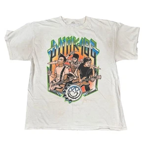 Camiseta BLINK 182 2009 Para Hombre Talla Grande Banda Gira de Conciertos Blanca Estampado Gráfico - Imagen 1 de 9