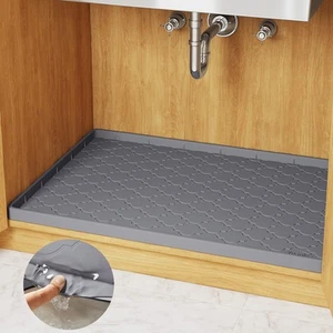 Waterproof Under Sink Mat 34'' x 22'' Silicone Under Sink Liner for Kitchen B... - Picture 1 of 7
