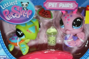 Littlest Pet Shop LPS Pairs #247 Turtle & #248 Sea H, Series 4 G7 Collector Card - Picture 1 of 5