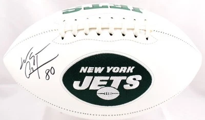 Wayne Chrebet Autographed New York Jets Logo Football - Beckett W Hologram - Image 1 of 3