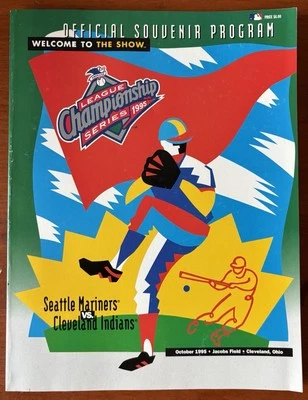 Vintage 1995 American League Championship Series Program Cleveland vs Seattle  - Image 1 of 4