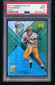 Panini Elite DP 2017 TOM BRADY Gold 4/10 #95 PSA 9 - Imagen 1 de 2