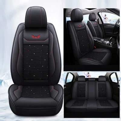 5-Seat Ice silk+Leather Seat Cover For BMW 120i 220i 320i 430i 530i 740i 750i - Image 1 of 4