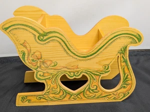 Trineo navideño de madera pintado vintage - Imagen 1 de 15