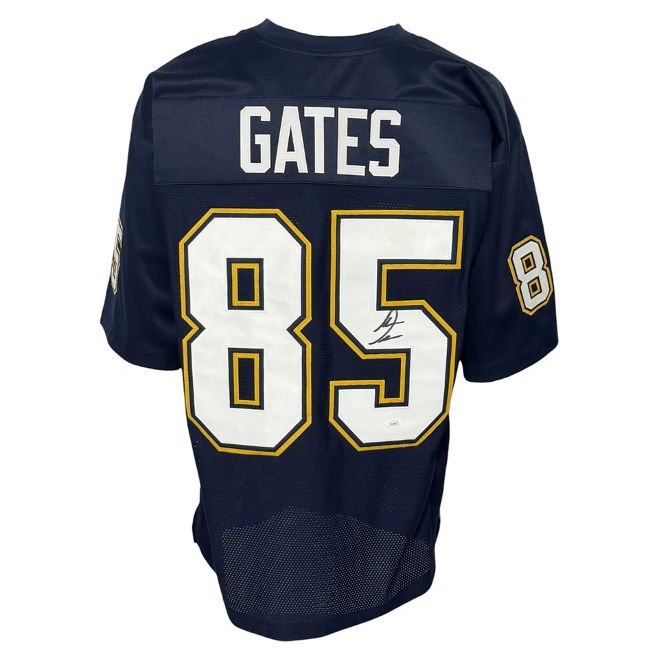 Camiseta deportiva azul autografiada estilo profesional de Antonio Gates de Los Angeles Chargers JSA auténtica... Foto 1 de 1