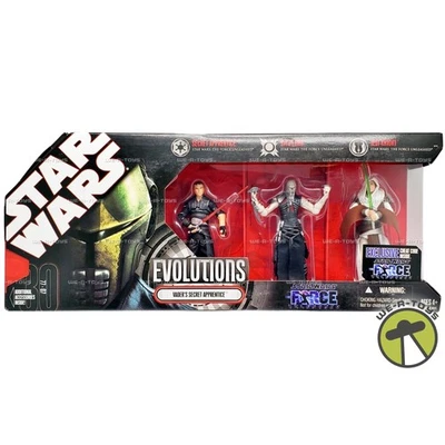 Star Wars Evolutions Vader's Secret Apprentice Action Figure 3Pk 2008 Hasbro - Image 1 of 4