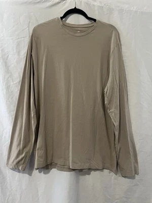 Camisa básica de manga larga H&M beige liso calce ajustado para hombre talla XL Foto 1 de 4