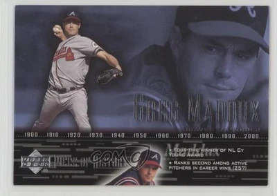 2002 Upper Deck Piece Of History Greg Maddux #50 HOF - Image 1 of 2