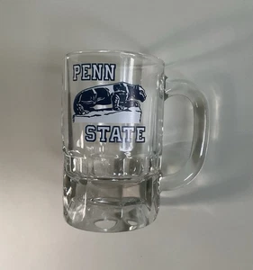 Vintage 1980’s Penn State University Nittany Löwen Sammler Glas Becher - Bild 1 von 3