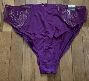 Mutandine sfacciate gamba alta Lane Bryant Cacique taglie forti 18/20 pizzo ricamato uva - Foto 1 di 7
