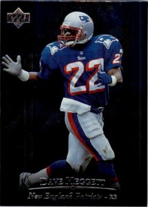 1996 Upper Deck Dave Meggett . New England Patriots #138