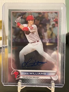 2022 Topps Chrome Rookie Auto #RA-LW Luke Williams - Philadelphia Phillies - Picture 1 of 2