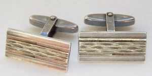 Art Deco Design Cufflinks 835 Silver Cuff Links No 104 - Picture 1 of 3
