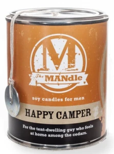 VELA PARA HOMBRE THE MANDLE Happy Camper Camping Leña REGALO DÍA DEL PADRE - Imagen 1 de 3
