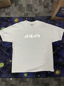 Vintage Blow 2001 Johhny Depp Rare Movie Promo White Shirt Xl Rare Holo Print - Picture 1 of 4