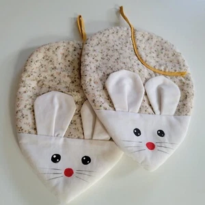Vintage Topflappen Maus Handarbeit Ditsy Calico Cottagecore Kitsch Country süß! - Bild 1 von 8