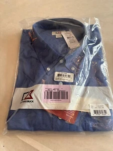 Mens Shirt Cutter & Buck French Blue SS 4XT Button front & collar New in pkg - Picture 1 of 7