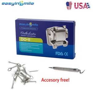 Orthodontic Self Ligating Brackets Easyinsmile Dental Metal Roth/ MBT 345 022 - Picture 1 of 15