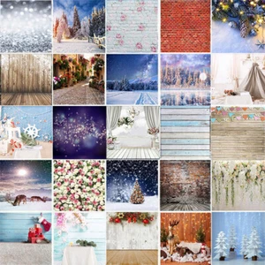 3x5FT Photography Backdrop Studio Photos Vinyl Background Wood Wall Flower Brick - Picture 1 of 50
