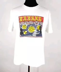 Disney Mickey Mouse × Keith Haring T Shirt Men's XL White Large Graphic Print - Picture 1 of 6