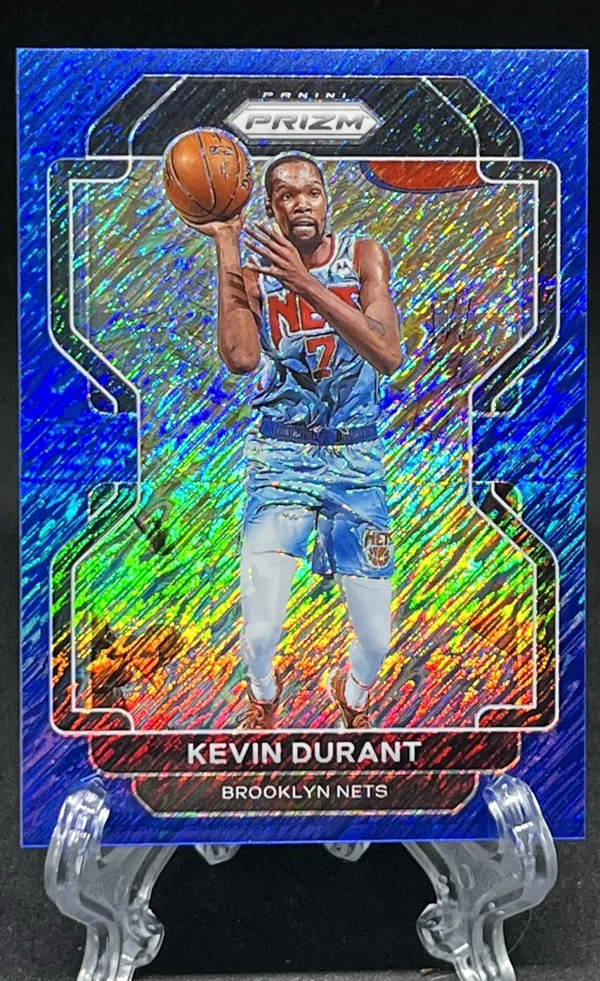 2021-22 Prizm Kevin Durant NBA Blue Shimmer  Prizm 30/30 Basketball Card