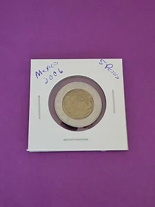 Moneta 5 Pesos Messico Bimetallico 2006 circolata - Foto 1 di 9