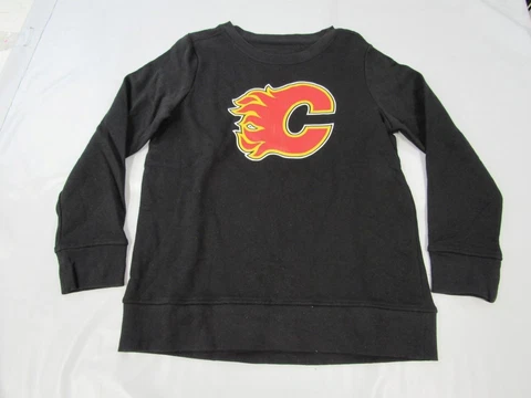 New Calgary Flames Mens Size L Large Black Sweatshirt Cover