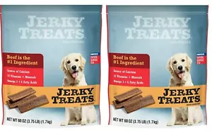 Tiras tiernas Jerky Treats bocadillos para perros carne de res 60 oz. Paquete de 2 3,75 libras - Imagen 1 de 5