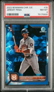 2022 Bowman Chrome Sapphire -Jeremy Pena- RC-PSA-8-NearMint-#75175800 - Picture 1 of 2