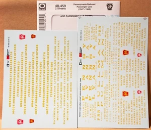 Microscale Decal #48-459 Pennsylvania Railroad - PRR -- Passenger Cars (Tuscan R - Picture 1 of 1