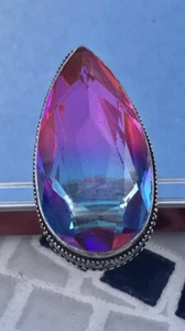 Purple Blue Pink Filigree Cocktail Ring - Picture 1 of 3
