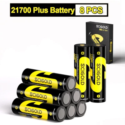 8pcs Scigold 3.6V 5000mAh Flat Top Rechargeable Battery for Electronic Devices - Image 1 of 4