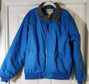 Chaqueta LL Bean Para Hombres Vellón Aislante Forrada Manga Larga Cálida Cremallera Azul 205107 Med - Imagen 1 de 14