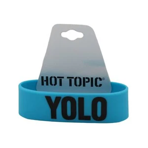 "YOLO" Blue Silicone Bracelet from Hot Topic #B2106 - Picture 1 of 1