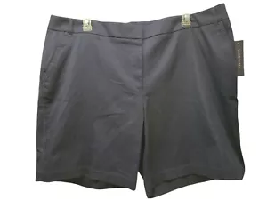 LAND N SEA Womens 24W Navy Blue Shorts Flat Front Pockets NWT - Picture 1 of 10