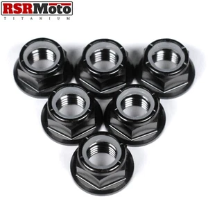 Tuercas de piñón autobloqueantes Kawasaki ZX-4R ZX-4RR Titanium Nyloc, negras, 2023+ - Imagen 1 de 3