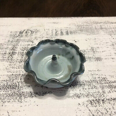 Wheel Thrown Studio Pottery Ring Trinket Dish Signed Moonstruck 3-3/4”x 1-1/4” • 10.15€