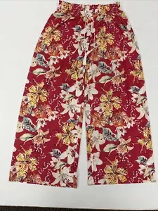 Pantaloni donna palazzo tintura cravatta elastici cordino a maglia liquida comfort taglia L NUOVI - Foto 1 di 2