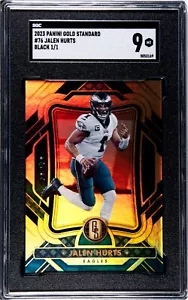 Panini Gold Standard Jalen Hurts 76 2023 negro 1/1 SGC 9 - Imagen 1 de 2