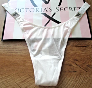VICTORIA'S SECRET VERY SEXY Shine Strap Perizoma Gamba Alta Panty VS Bianco Cocco - Foto 1 di 6