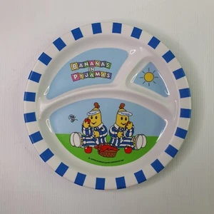 Bananas In Pyjamas Melamine Divider Plate Vintage 1996 Kids Dinner Plate Picnic - Picture 1 of 4