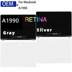 OEM Silver Gray Apple MacBook Pro A1990 2018/2019 LCD Screen Display Replacement - Picture 1 of 35