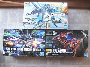 Bandai HG (Gundam Helios, MS-06S Saku II & ZGMF-X20A) New - Free Shipping - Picture 1 of 8
