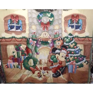 Disney Resort Mickey und Pluto Weihnachten gewebter Wandteppich Überwurf 48 x 55 - Bild 1 von 5