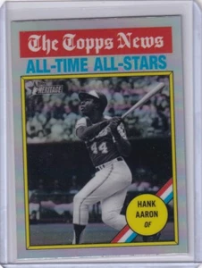 Hank Aaron 2025 Topps Heritage Chrome Refractor Braves $1.50 SHIPPING - Picture 1 of 2