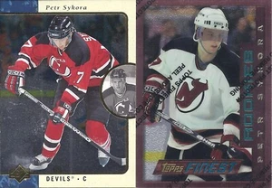 Petr Sykora 1995-96 Upper Deck SP & Topps Finest Rookie Card Lot (2) - Picture 1 of 1