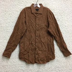 Bobby Jones Button Up Shirt Extra Large Adult Brown Floral Long Sleeve Mens XL - Picture 1 of 12
